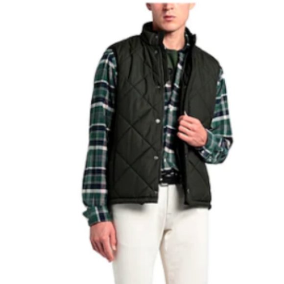 sz M in Sage BARBOUR HARLEY Box Quilted GILET Vest MSRP$270 IDEAL for layer up - Picture 1 of 4